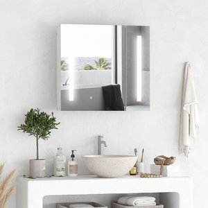kleankin LED Illuminated Mirror Cabinet  Lights, Touch Switch, for Bathroom Unbranded