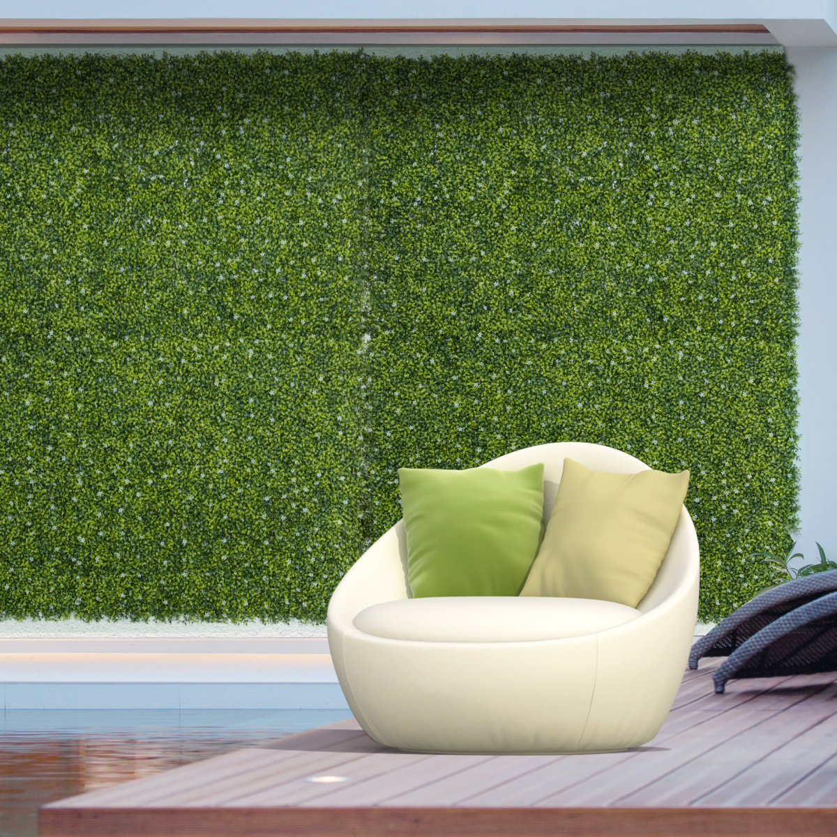 12PCS Artificial Boxwood Wall Panels 20" x 20" Grass Screen Milan Grass Outsunny