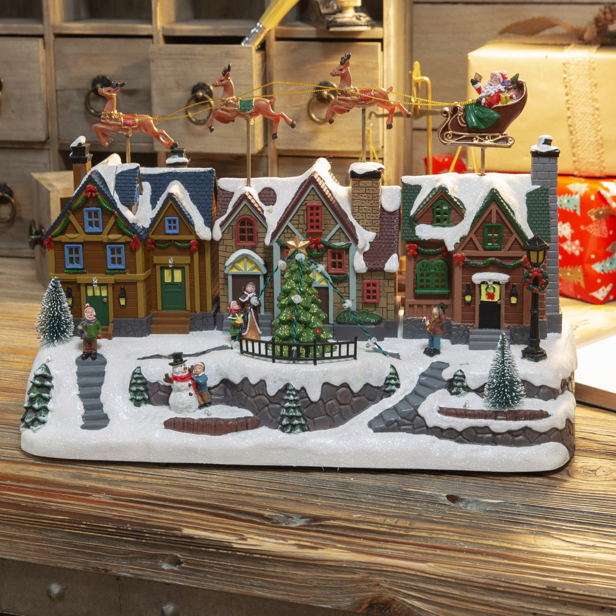 LED Light Up Musical Village 16" Widdop