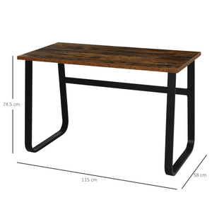 Writing Desk Workstation Center Laptop Table Industrial Design HOMCOM