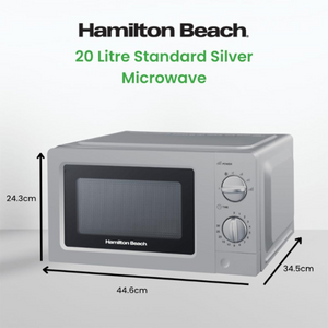 Hamilton Beach Microwave 700W 20 Litre Silver HB70T20S Hamilton