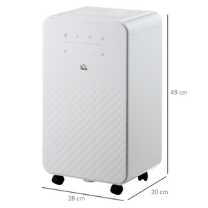HOMCOM 10L/Day Protable Quiet Air Dehumidifier with Purifier, Timer, 5 Modes HOMCOM