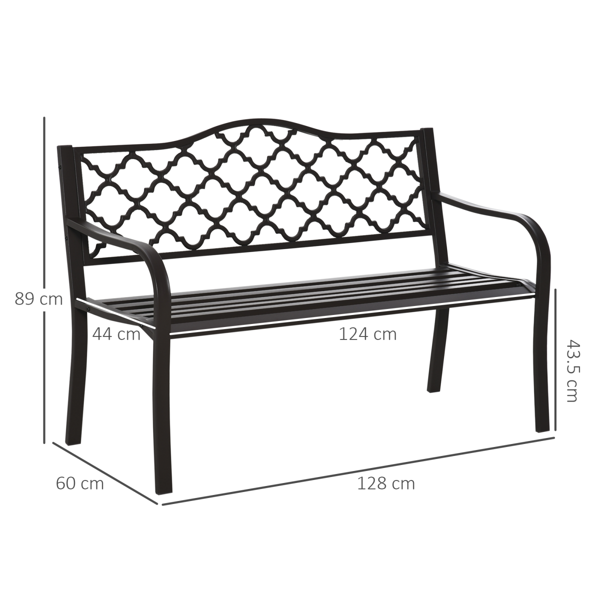 Cast Iron Front Porch Bench Mesh Patio Folding Rocking Set Lawn Furniture Outsunny