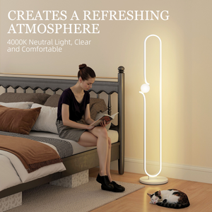 HOMCOM Dimmable LED Floor Lamp with Glass Night Light, Foot Switch, White HOMCOM