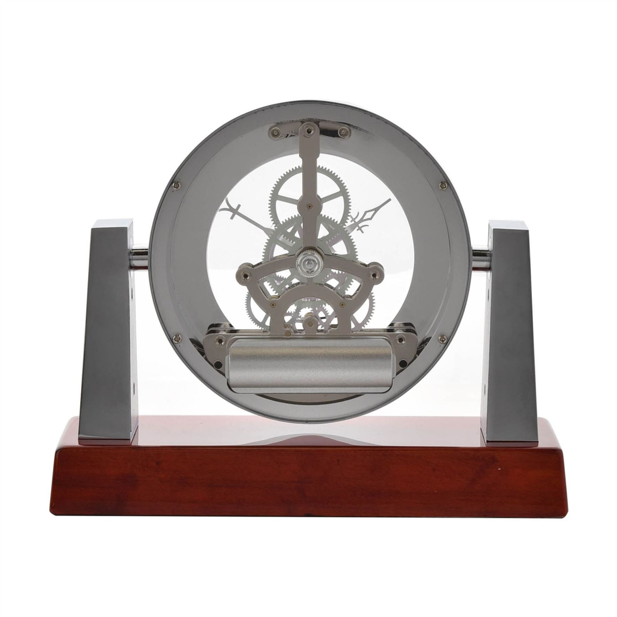 Wm.Widdop Mantel Clock Skeleton Movement Searchlight Style Widdop