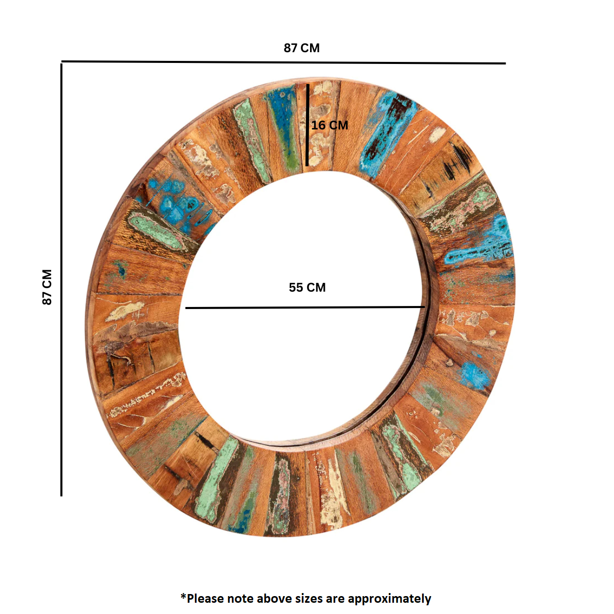 Coastal Large Mirror Frame Indian Hub