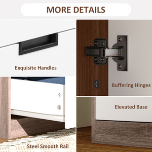 HOMCOM 2 Door Wardrobe Brown Wardrobe with 3 Drawer and Hanging Rod Brown HOMCOM