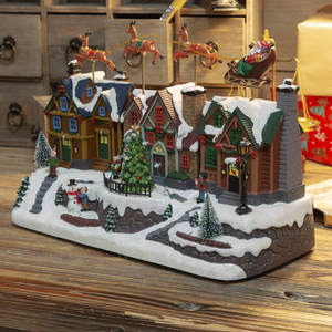 LED Light Up Musical Village 16" Widdop