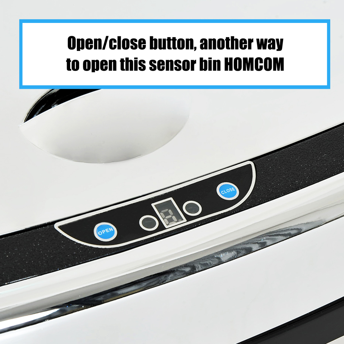 Sensor Bin 68 L Dustbin Stainless Steel Automatic Silver Dust-Silver HOMCOM