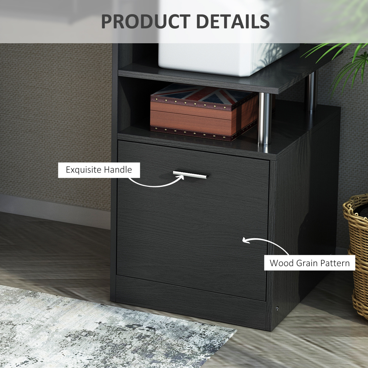 Wood Computer Desk Laptop Workstation Drawer Shelf for Home Office HOMCOM Unbranded