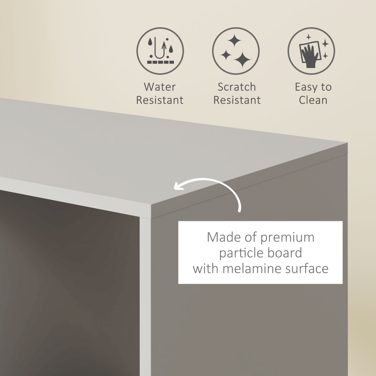 HOMCOM Rolling Open Wardrobe Hanging Rail Storage Shelves for Clothes, Grey HOMCOM