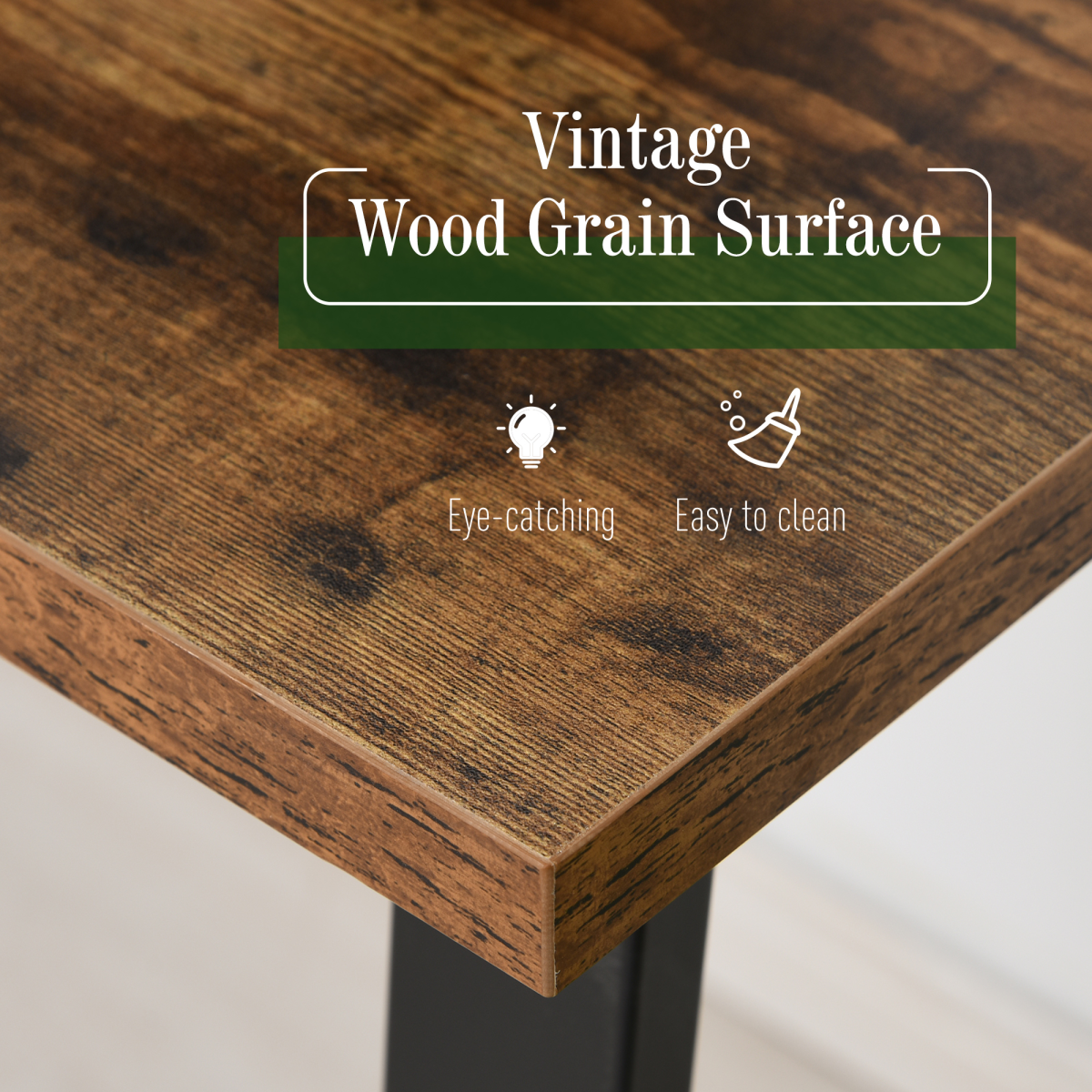 Writing Desk Workstation Center Laptop Table Industrial Design HOMCOM