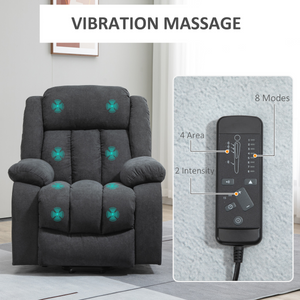 HOMCOM Heavy Duty Riser and Recliner Chair Lift Chair for the Elderly Dark Grey HOMCOM