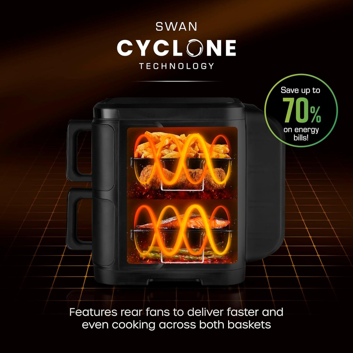 Swan 11L Duo Layer Air Fryer Swan