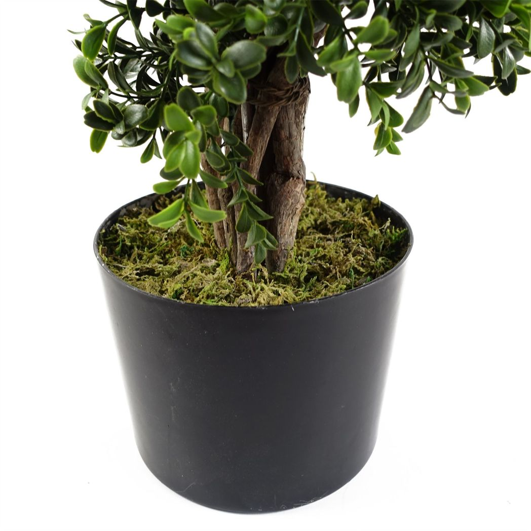 120cm Sprial Buxus Artificial Tree UV Resistant Outdoor Topiary Leaf