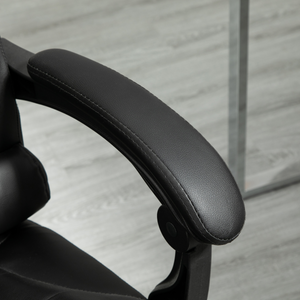 PU Leather Home Office Chair High Back Computer Chair with Swivel Wheels Black HOMCOM