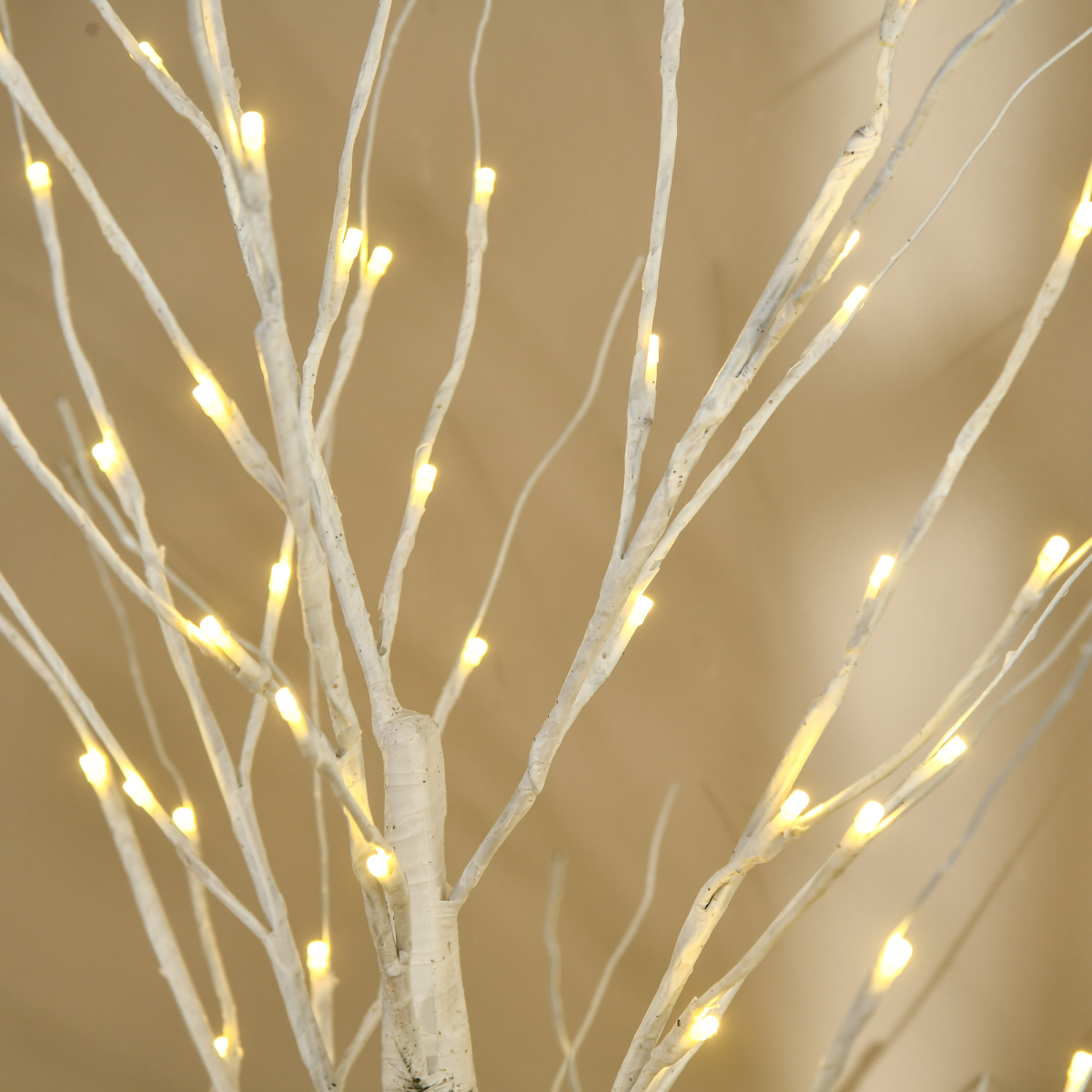 5ft Artificial White Birch Tree Light  96 Warm White Pre-Lit LED Light HOMCOM