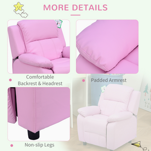 HOMCOM Kids Recliner Armchair Game Chair Sofa Children Seat In PU Leather Unbranded