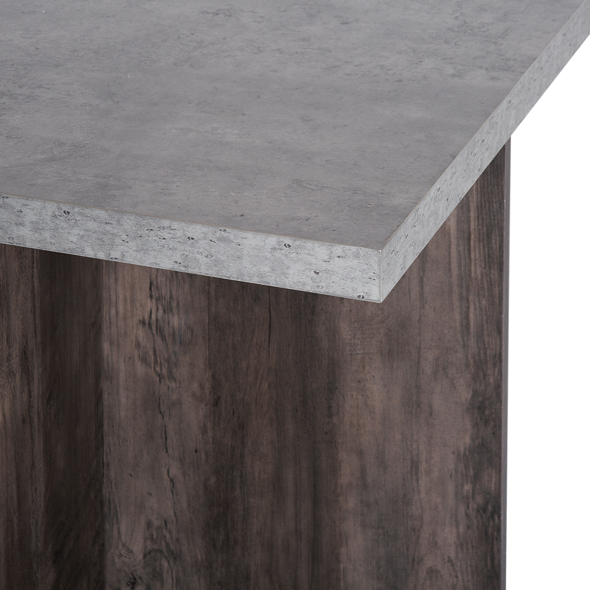 5Pcs Garden Wooden Dining Table Set Particle Removable Lid Board Chair Seat-Grey HOMCOM