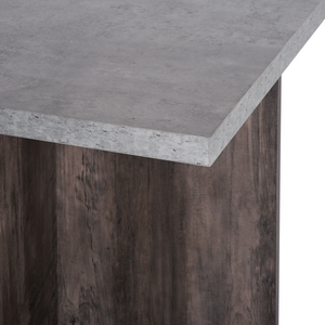 5Pcs Garden Wooden Dining Table Set Particle Removable Lid Board Chair Seat-Grey HOMCOM