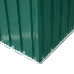 Pent Roofed Metal Garden Shed Foundation and Vent 260x194x200cm Green Outsunny