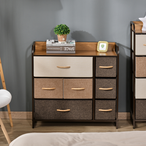 HOMCOM 7-Drawer Dresser, Fabric Chest of Drawers, Storage Organizer Unbranded