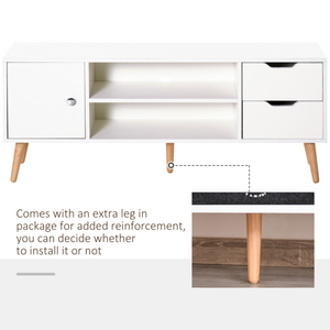Modern TV Stand  Storage Shelf Media Console Table Entertainment Center Homcom