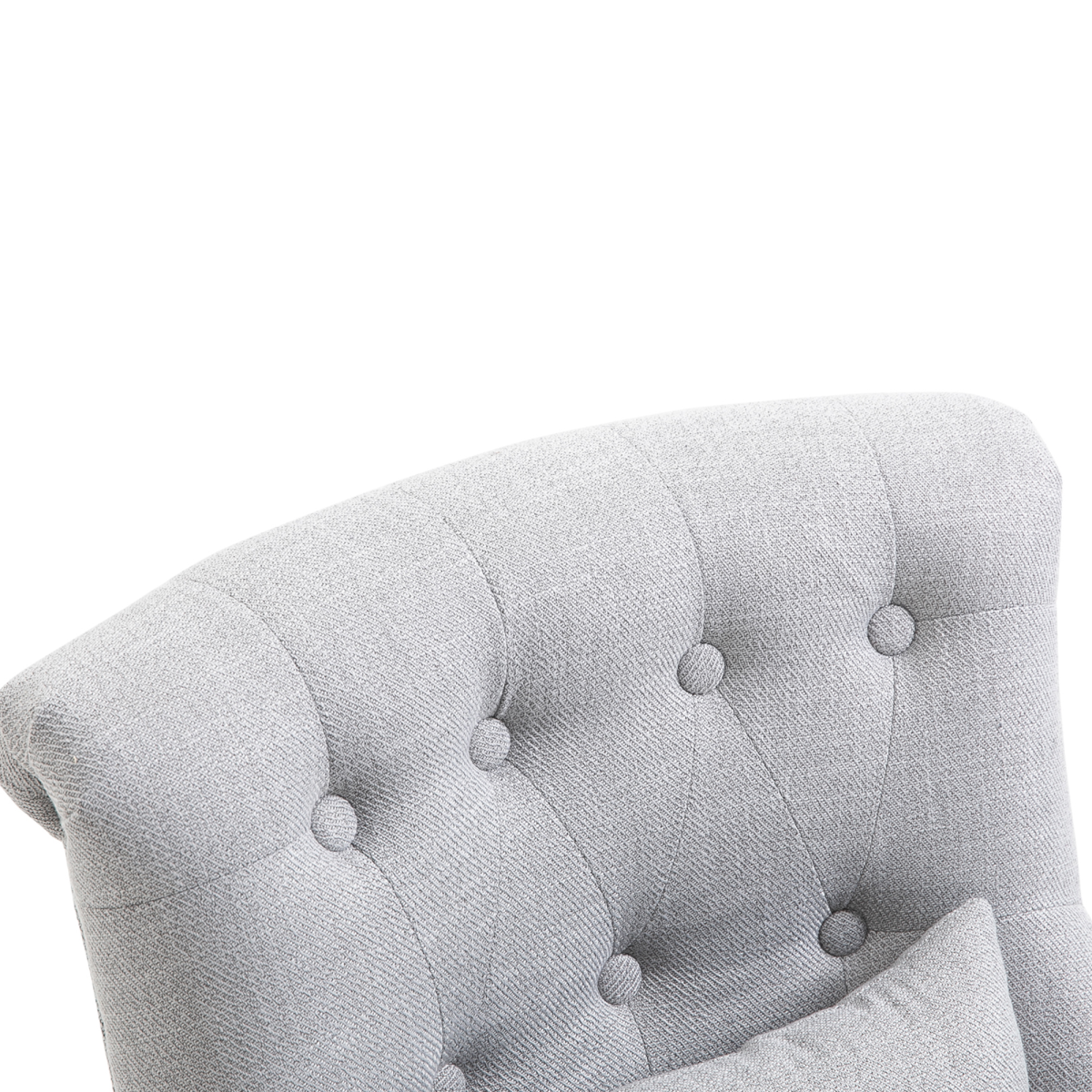 Fabric Single Sofa Dining Chair Upholstered W/ Pillow Solid Wood Leg Living Room HOMCOM