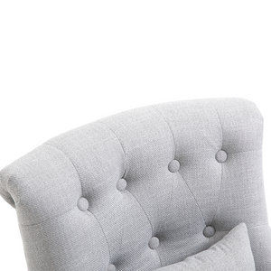 Fabric Single Sofa Dining Chair Upholstered W/ Pillow Solid Wood Leg Living Room HOMCOM
