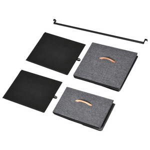 175x83cm Freestanding Clothes Hanger Storage Unit SteelBlack Brown Coat Rack HOMCOM