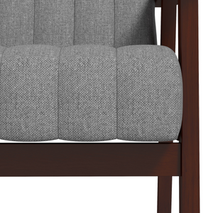 HOMCOM Modern Accent Chair Upholstered Armchair for Bedroom Living Room Grey HOMCOM