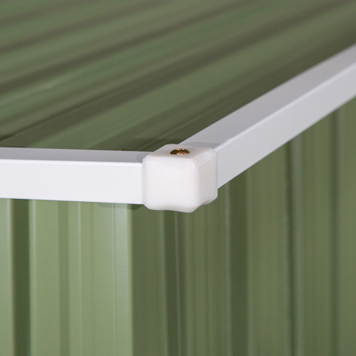 Garden Storage Shed, Sloped Roof, Lockable Door Green, 142x84x189cm Outsunny