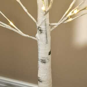 5ft Artificial White Birch Tree Light  96 Warm White Pre-Lit LED Light HOMCOM