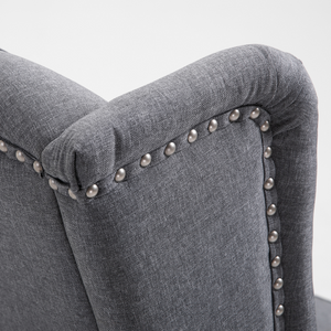Recliner Armchair for Living Room Fabric Reclining Chair w/ Footrest Light Grey HOMCOM