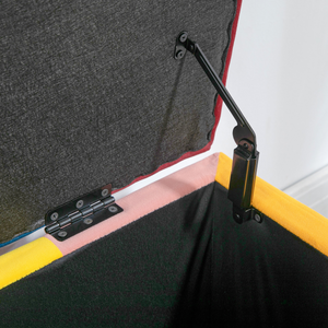 114 x 47 x 47cm Velvet Storage Ottoman, Button-tufted Footstool Box HOMCOM