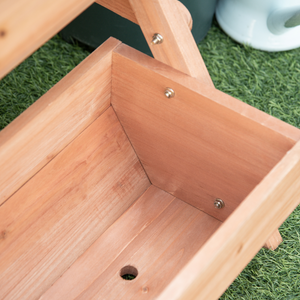 Outsunny 3 Tier Raised Garden Bed Wooden Elevated Planter Box Kit, Brown Outsunny