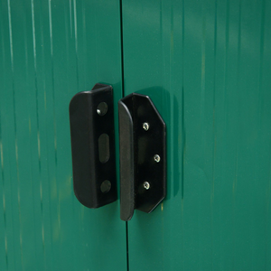 Pent Roofed Metal Garden Shed Foundation and Vent 260x194x200cm Green Outsunny