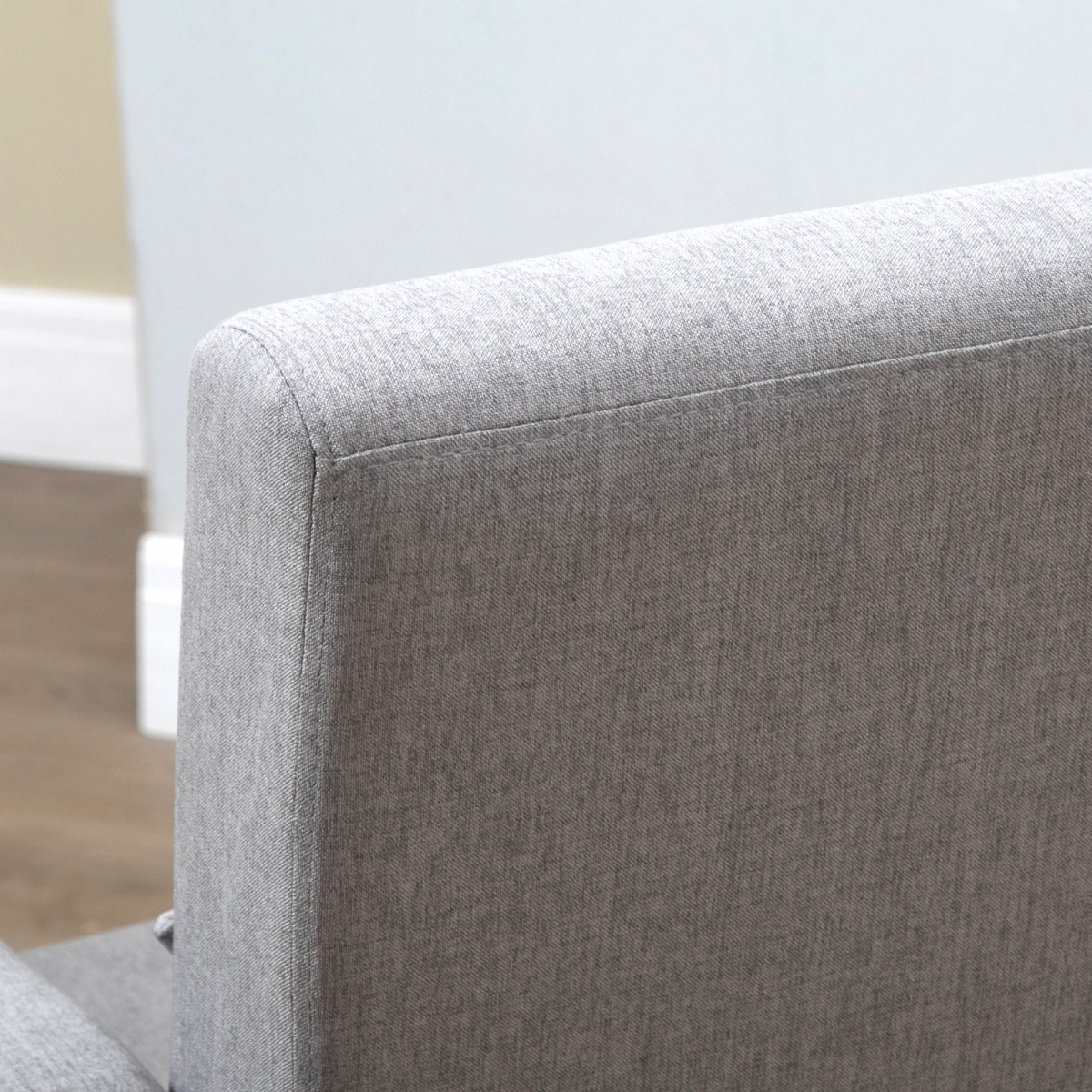 Nordic Leisure Lounge Sofa Accent Chair with Pillow for Bedroom Grey HOMCOM