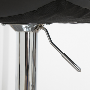 Set of 2, Adjustable Breakfast Dining Stools Swivel and Footrest, Grey HOMCOM