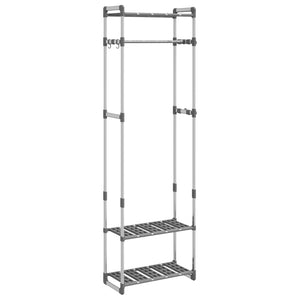 3-Tier Clothes Rack Silver 59x29x192 cm Aluminium vidaXL