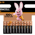 Duracell Plus MN2400+ AAA Alkaline Batteries 10 Per Card- Box of 12 Duracell