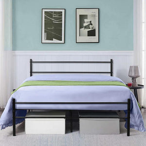 Extra Strong Double Metal Bed Frame In Black - Improved House of Home