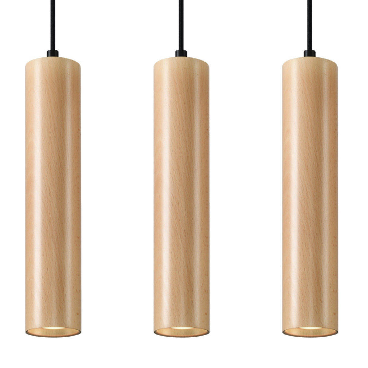 Pendant lamp wood Lino Scandinavian Design GU10 Sollux Lighting