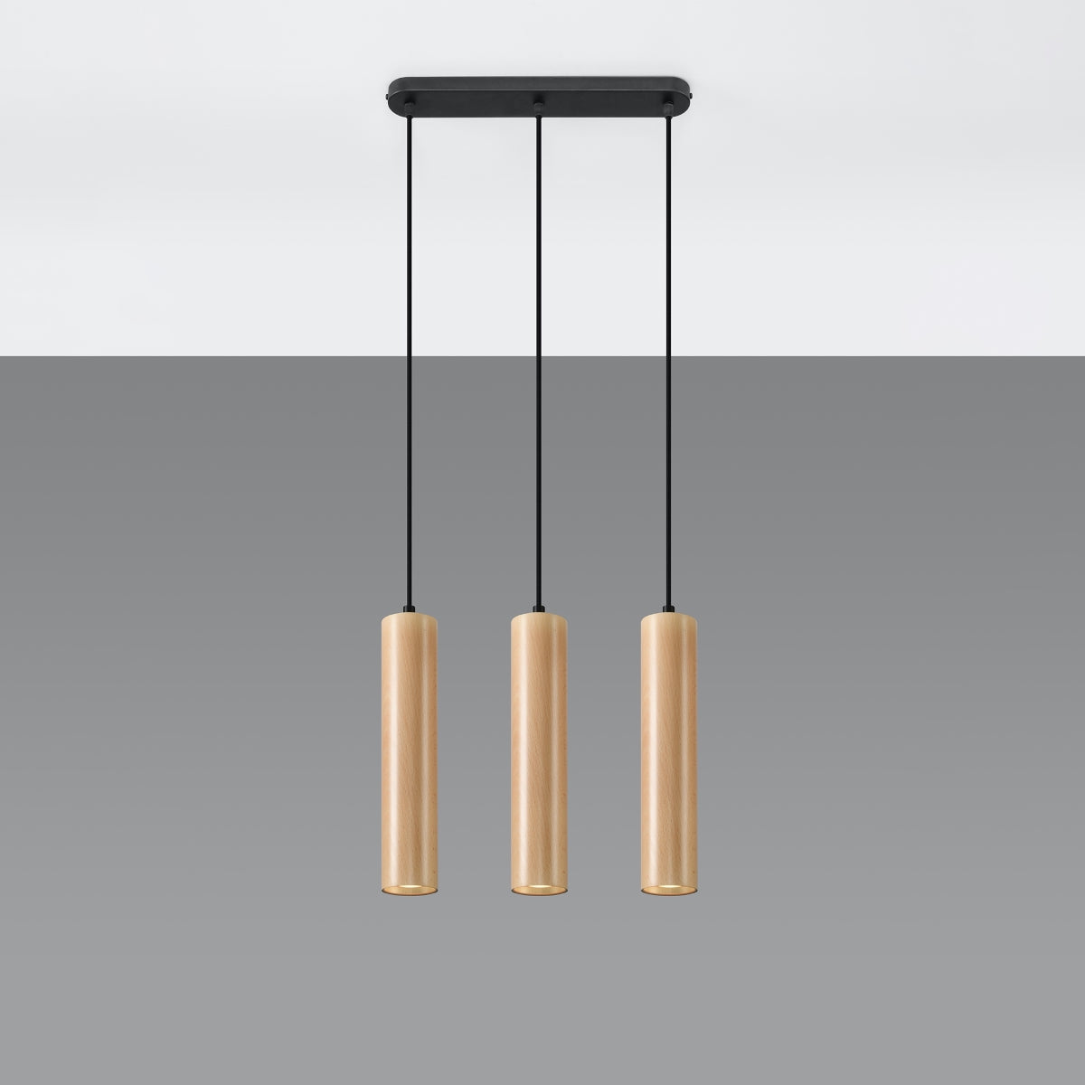 Pendant lamp wood Lino Scandinavian Design GU10 Sollux Lighting