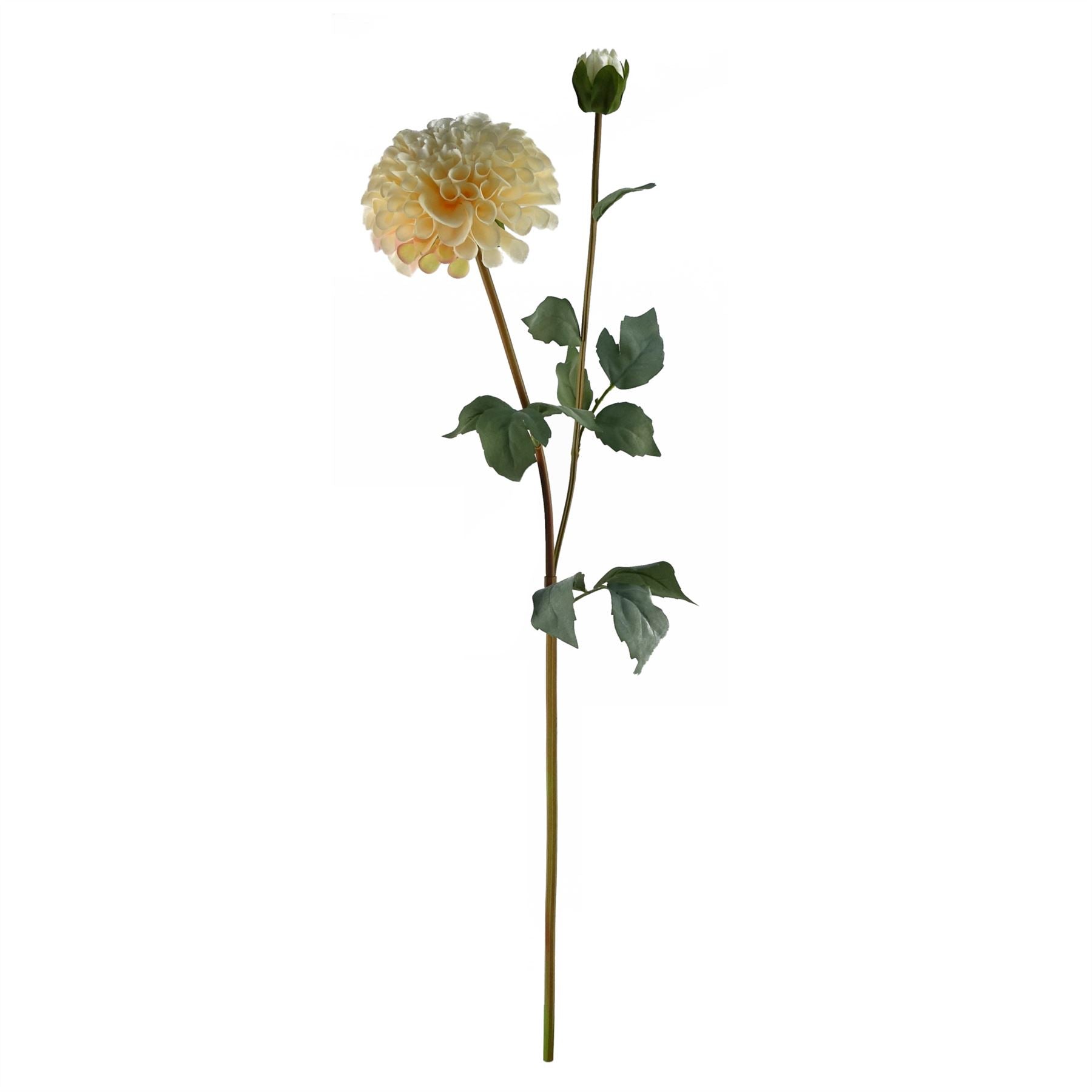 75cm Dahlia Artificial Flowers Tropical Blossom Bubble Vase Leaf