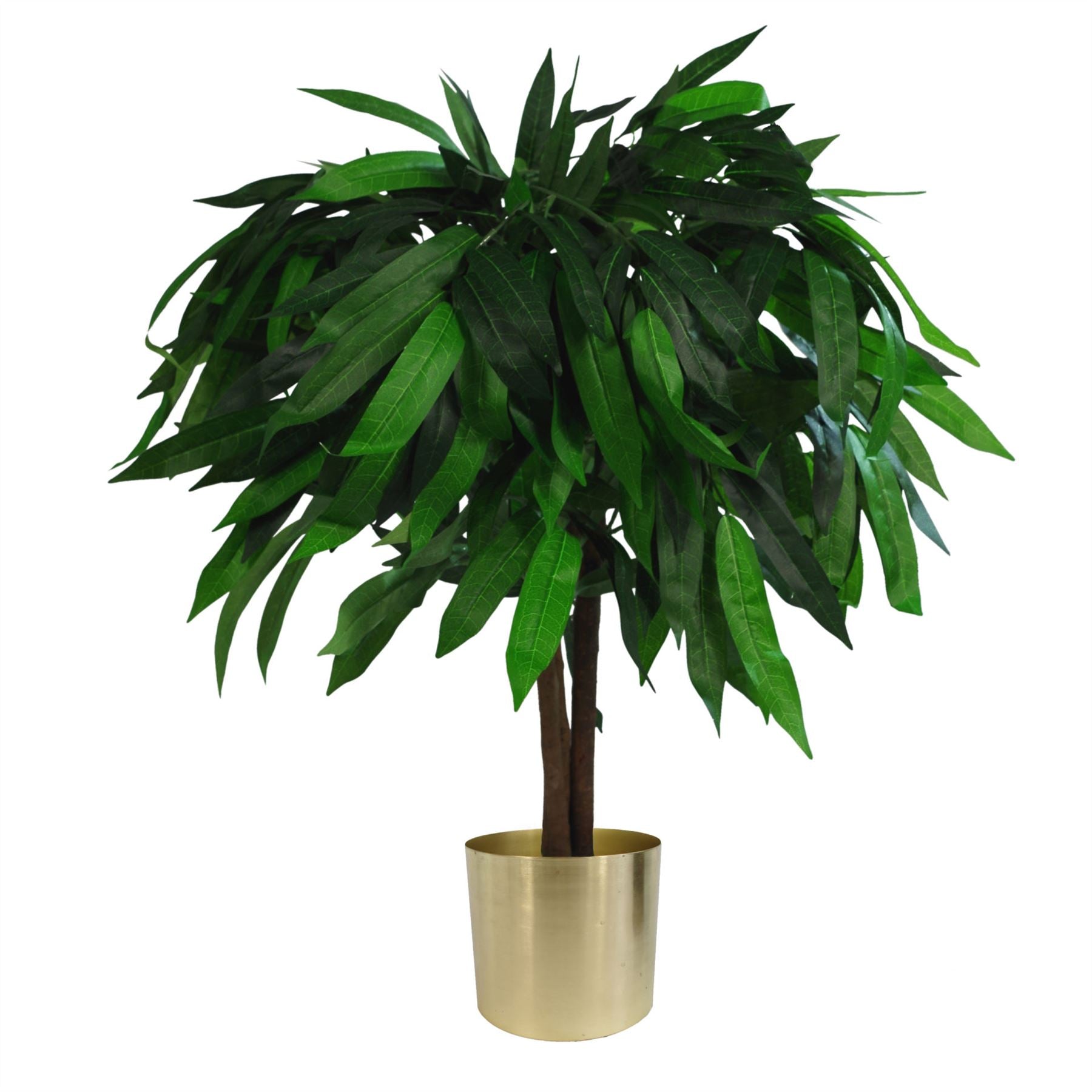 80cm Large Artificial Mango Tree Plant with Metal Planter Leaf