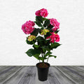Artificial Hydrangea Flowering Plant Pink Leaf