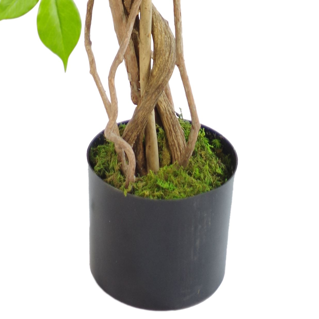 110cm Artificial Purple Wisteria Tree with Copper Metal Planter Leaf