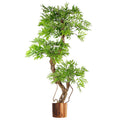 140cm Leaf Realistic Artificial Japanese Fruticosa Ficus Tree, Green Copper Leaf
