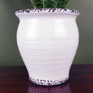 40cm Artificial Bushy Fern Potted in Decorative Planter Leaf